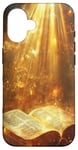 iPhone 16 Catholicism Open Bible Rays Spiritual Divine Case