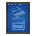 Artery8 Jobs Personal Computer 1983 Retro PC Patent Plan Artwork Framed Wall Art Print 18X24 Inch