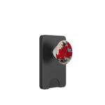 Japanese Tsubaki flower in retro grunge flower aesthetic PopSockets PopWallet for MagSafe