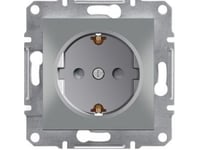 Schneider Electric Uttag Asfora Duel Schuko Med Aluminium (Eph2900261)