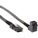 InLine 27629 A Câble coudé vers Mini SAS HD SFF 8643 de vers SFF-8087 avec Bande Side 0,5 m