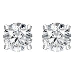 18ct White Gold 0.60ct Brilliant Cut Diamond Solitaire Stud Earrings