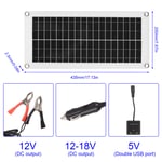 Kit de panneau solaire 20 watts 12 volts panneau solaire &eacute;tanche avec panneau solaire en silicium polycristallin &agrave; haute efficacit&eacute; et contr&ocirc;leur de charge PWM 300 W 60 A pour camping-car/v&eacute;hicule/caravane