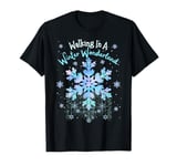 Walking In A Winter Wonderland Tie Dye Snowflake Christmas T-Shirt