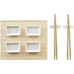 Sushi Set - DKD Heminredning - Standard - Bambu - 28 x 22 x 2,5 cm - Naturvit