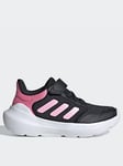 adidas Sportswear Kid's Tensaur Run 3.0 Elasticated Trainers - Black/pink, Black/Pink, Size 2 Older