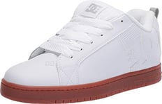 DC Men's Court Graffik Skate Shoe, White/Gum, 6.5 UK