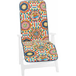 Coussin de Chaise Jardin Housse de Fauteuil Lit de Plage Pliant Doux Mosaïque Sicilienne