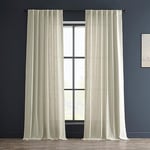 HPD Half Price Drapes Rideaux en Lin Lourd pour Chambre à Coucher 50 x 108 (1 Panneau), FHLCH-VET13192-108, orge