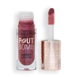 Revolution, Pout Bomb Gloss Scintillant, Gloss Lèvres Ultra Brillant avec Acide Hyaluronique & Parfum Vanille, Berry Lustre