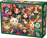 Pussel 1000 Katter Bland Blommor G3