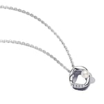 Pandora Essence Collier en argent sterling avec perle de culture d’eau douce traitée blanche, 45