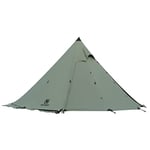 OneTigris Northgaze Canvas Hot Tent with Stove Jack, Wind-Proof Flame-Retardant, Durable 4 Season Camping Pyramid Teepee Tent for 2-4 Person (OD Green)