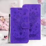 Yhteensopiva Oneplus Nord N200 5g lompakkokotelon kanssa Flip Pu Nahka Emboss Rose Flowers Magneettinen Kickstand korttipaikan kansi - Violetti