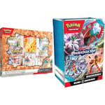 Pokémon TCG: Charizard ex Premium Collection (1 etched foil promo card, 2 foil cards and 6 Pokémon TCG booster packs) & TCG: Scarlet & Violet—Paradox Rift Booster Bundle (6 Booster Packs)