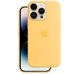 Coque Magsafe Original Pour Iphone 14 Pro Max Silicone Toucher Doux Applejaune