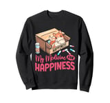 Cat Lover | Pet | Kitten | My Medicine For Happiness Sweatshirt