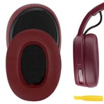 Geekria Replacement Ear Pads for Skullcandy Venue Wireless Headphones (Deep Red)