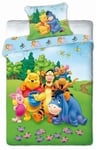 Faro Parure de lit Winnie l'ourson 70 x 80/160 x 200 cm, pour Chambre d'enfant, 02, Coton, Multicolore, 200 x 160 cm