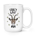 Crazy Goat Man Stars 15oz Large Mug Cup - Funny Animal Big