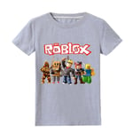 Kids Pojkar Roblox T-shirt print topp sommar T-shirt med rund hals CNMR - Perfet Grey 9-10 Years