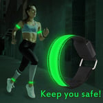 4-pack USB Laddningsbara LED-Armband, LED Löpning Reflex Armband, Justerbara Blinkande Remsa Säkerhets LED-Armband