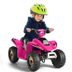 Costway Quad Electriques Pour Enfant 6 V 4,5 Km/H Max. Voiture Buggy Pour Enfants De 3ans+ Rose