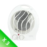 Pack de 3 Chauffage mobile soufflant 2000W OCEANIC - 2 puissances - Fonction ventilateur - Blanc