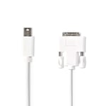 Nedis Mini DisplayPort kaapeli | DisplayPort 1.2 | Mini DisplayPort Uros | DVI-D 24+1-Pin Uros | 21.6 Gbps | Niklattu | 2.00 m | Pyöreä | PVC | Valkoinen | Kirjekuori