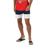 Regatta Men Bratchmar VI' Quick Drying Mesh Lined Shorts Swimwear - Red/Navy/White, X-Large