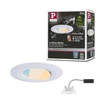 Paulmann 99934 spots encastrés LED Calla rond incl. 1x5,5W IP65 projecteurs encastrés Blanc dépoli éclairage d'armoire plastique lampe enc. 3000K