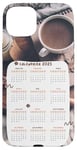 Coque pour iPhone 15 Plus Calendrier mensuel 2025 Date Nouvel An drôle femmes hommes