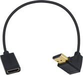 Câble D'Extension Hdmi 4K, Extrêmement Fin À Angle Vers Le Bas, Câble Hdmi Mâle Vers Femelle Compatible Avec Nintendo Switch, Ps5, Ps4, Roku Tv Stick, Lecteur Blu-Ray, Etc. 30 Cm