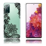 Deco Samsung Galaxy S20 FE 5G / Samsung Galaxy S20 FE skal - Spetsblomma Svart