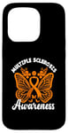 Coque pour iPhone 15 Pro Ruban orange pour sensibilisation à la sclérose en plaques