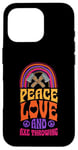 iPhone 16 Pro Peace Love And Axe Throwing Bohemian Rainbow Case