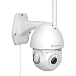 TELLUR Smart Caméra Surveillance WiFi Extérieure Caméra Extérieure Intelligente, UHD 2K, 3MP, PTZ, Vision Nocturne, Suivi Automatique, Télécommande par APP et Voix, Compatible avec Alexa, Google