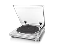 Denon Platine Vinyle DP29F Tourne Disques Automatique - Lecteur Vinyle - MP3 et WAV, 33/45 Tours/Minute, égaliseur Phono intégré, avec Cache-poussière Amovible et Cartouche MM, Compatible MC, argenté