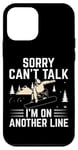 Coque pour iPhone 12 mini Funny Snowboard Sorry Can't Talk I'm On Another Line