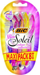 BIC Miss Soleil Colour Collection, Triple Blade Razor for Women, Great Grip and