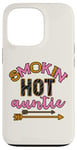 Coque pour iPhone 13 Pro Smoking Hot Aunt Jaune Rose Femme Sexy Aunt