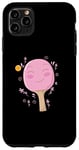 Coque pour iPhone 11 Pro Max Truelle de ping-pong rose tennis de table fille femme