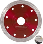 Disque Diamant 125mm Fine Coupe Sèche et Humide, Disque à Tronçonner Diamanté Lame de Scie Circulaire Professionnel pour Carrelage Granit Ceramique Marbre Carreaux Calcaire Bois(125mm rouge)