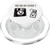 Disquette vers clé USB 90s 00s Ordinateur Drôle Geek Joke PopSockets PopGrip pour MagSafe