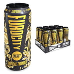 Furocity Sugar Free Energy Drink, Tropical Thunder, 157mg Caffeine, Low Calorie, Zero Sugar, High in Vitamins C, B6, B12, Taurine, Vegan, 12 x 500ml Cans