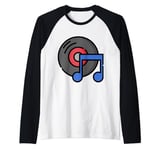 Vinyl Record Player Album Raglan Baseball Tee