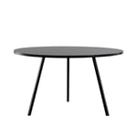 HAY Loop Stand matbord runt Black linoleum-o120 cm-svart stålstativ