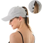 YAMEE Casquette de Baseball Femme Homme Casquette été Mixte Casquette de Sport Anti UV Casquette de Queue de Cheval pour Running Golf Cyclisme Randonnée(Tour de tête : 57-58 cm)