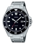 Casio Standard Analog Black Dial Sports Quartz 200M Men's Watch MDV-107D-1A1