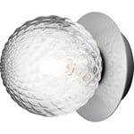 Liila 1 Wall/Ceiling Lamp 140 mm, Light Silver / Clear